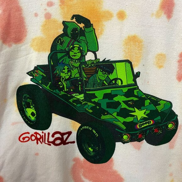 Gorillaz Self-Titled Album Cover Tie-Dye Hoodie Size Xl - Picture 2 of 4
